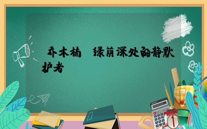 乔木楠:绿荫深处的静默守护者